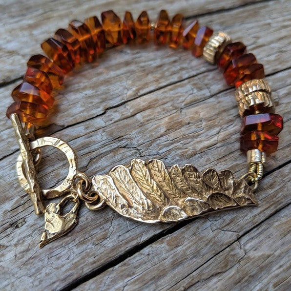 Multi Color Baltic Amber Bracelet - Old Strathcona Antique Mall